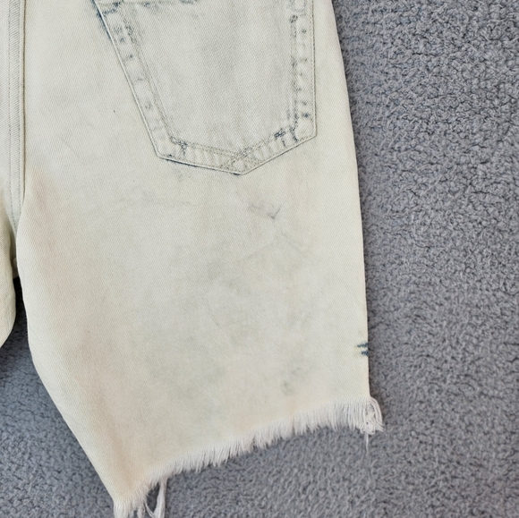 Oak & Acorn Men's Super Distressed Bleached Jean Short Sz 28 Raw Hem Punk Grunge - Picture 8 of 11